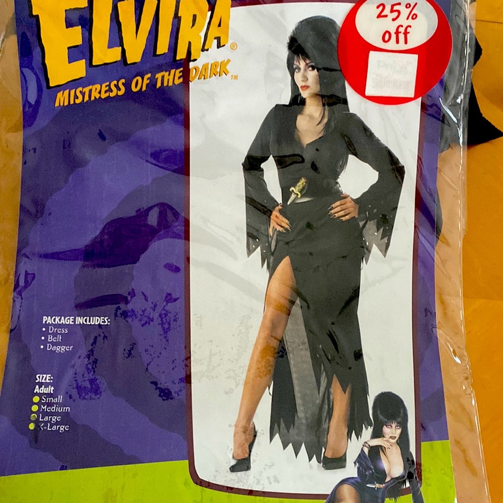 Sexy Elvira Halloween Costume Size Large